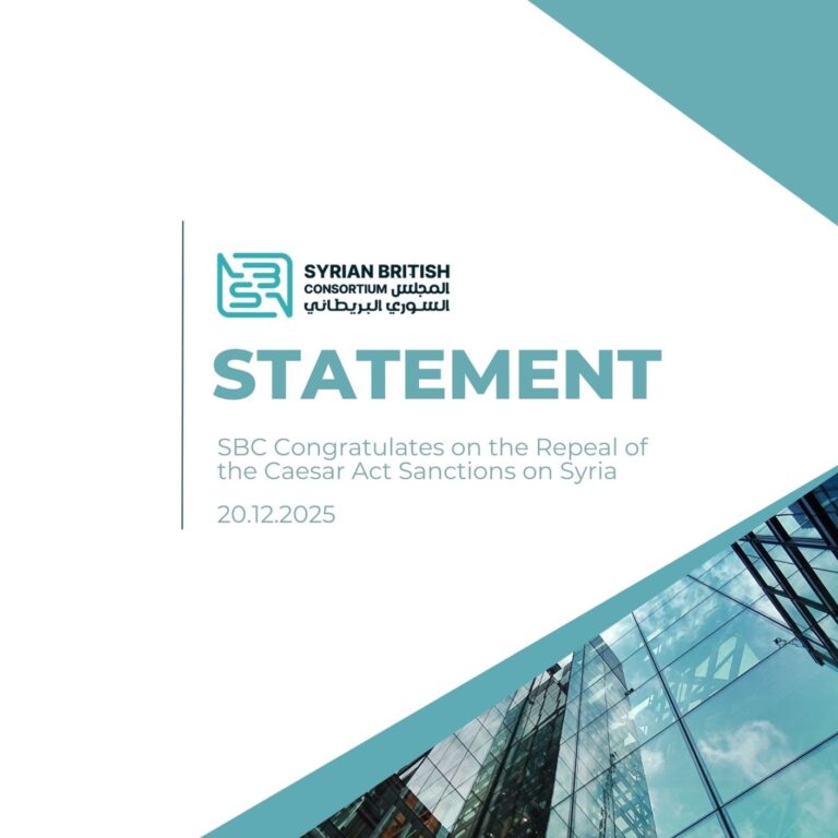 SBC Congratulates on the Repeal of the Caesar Act Sanctions on Syria